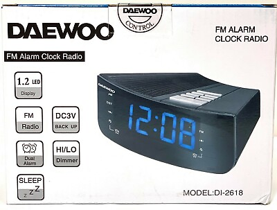 #ad Daewoo DI 2618 220 Volt Alarm Clock Radio 220V 240V Export Overseas Use Only