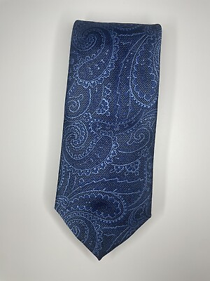 #ad Michael Kors Tie Navu Blue Paisley 100% Polyester L 56in amp; W 3in