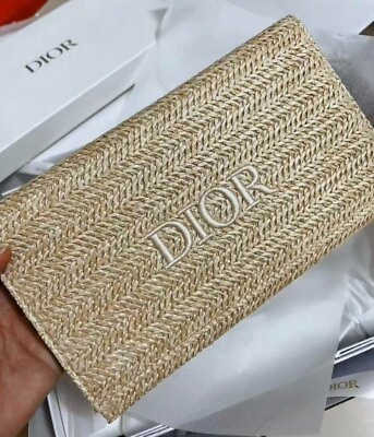 #ad #ad Christian Dior Novelty Clutch Pouch 2023 Summer 14×23×2.3cm Rattan Beige Novelty