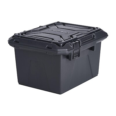 #ad Crate black 16 quart lockable storage box Storage box