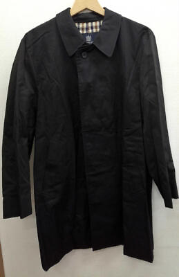 #ad Aquascutum Blk Name Coat With Stainless Steel Collar