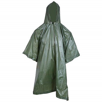 PONCHO Mens Waterproof Rain Coat Travel Hoodie Hiking Gear Survival Backpacking $9.99