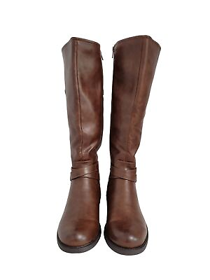 #ad Baretraps womens Brown tall boots shoes side zipper size 10M