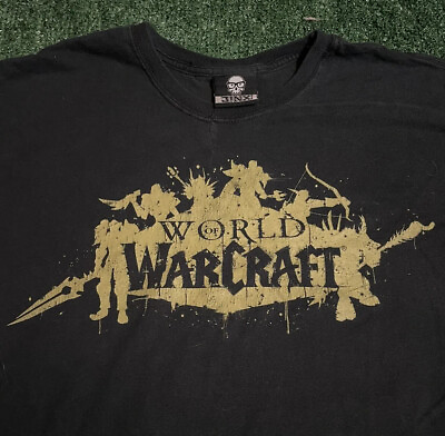 #ad Vintage World Of Warcraft Shirt Blizzard Game Promo Jinx Diablo Riot Halo RARE