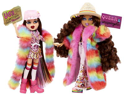 #ad Bratz®JimmyPaul Special Edition Designer Pride 2 Pack Roxxi Nevra Fashion Dolls