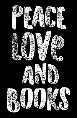 #ad Peace Love Books Poster School Library Teacher Gift 24 X 36 Inches