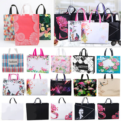 Non woven Fabric Bags Reusable Shopping Grocery Tote Bags Party Favors Gift Bag $2.29