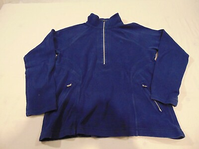 #ad Tommy Bahama womens Blue jacket SIZE S cotton 1 4 zip fitted V GUC