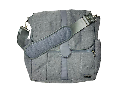 #ad JJ Cole Diaper Bag Gray Heather Backpack Messenger Bag