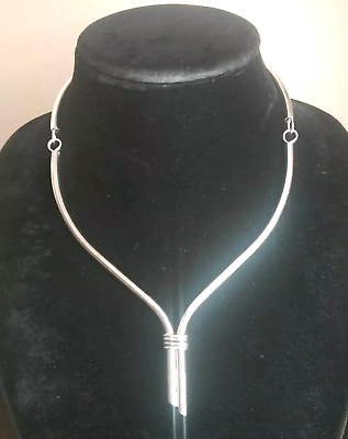 #ad Erick#x27;s Sterling Silver Tubular Knot Necklace Taxco.925