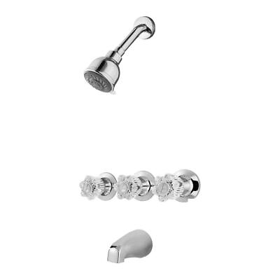 #ad Pfister 801 WS BDCC Bedford 3 Handle Spray Tub amp; Shower Faucet Polished Chrome