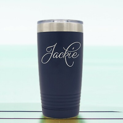#ad Customized Personalized Stainless Steel Tumbler with Lid Your Custom Text 20oz