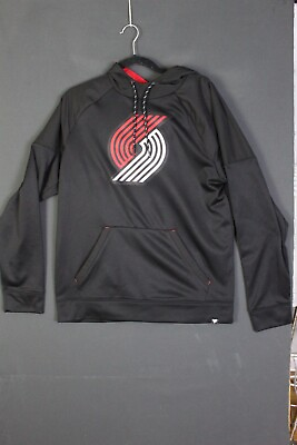 #ad Portland Trail Blazers Sweatshirt Men Large Black Hoodie NBA Basketball Pullover