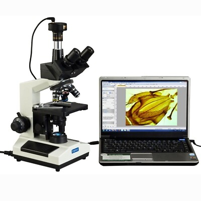 #ad 40X 1600X Compound Trinocular Lab Replaceable LED Microscope5MP Digital Camera