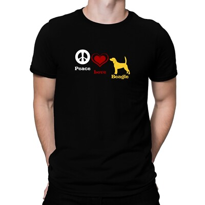 #ad Peace Love Beagle T Shirt