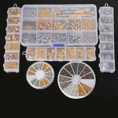 #ad 1Box Various Styles Mixed Jewelry Findings Set DIY Jewelry Making Crafts