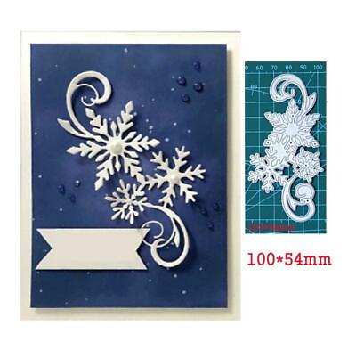 #ad Christmas Snowflake Side Lace Metal Cutting Dies Scrapbooking Embossing Stencils