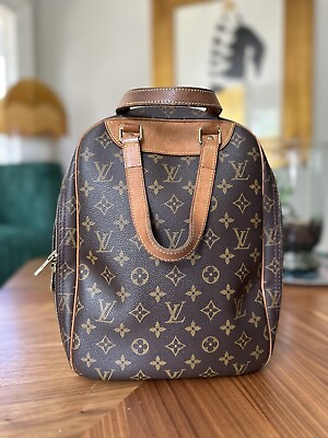 #ad LOUIS VUITTON Handbag shoes bag M41450 Excursion Monogram canvas Leather brown