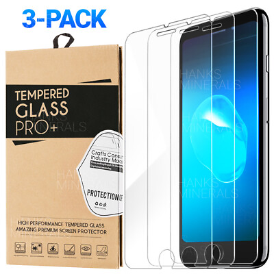 #ad 3 Pack Tempered Glass Screen Protector For iPhone 8 7 6 6S Plus