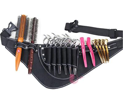 #ad Hairdressing Tool Bag PU Leather Professional Stylists Hair Scissors Waist Pack