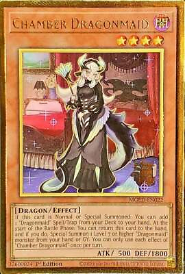 #ad *** CHAMBER DRAGONMAID *** GOLD RARE MGED EN022 MINT NM YUGIOH