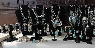 #ad Large Jewelry Lot 50 Pieces Nothing Broke Some 925