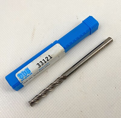 #ad ☀️SGS Tool 33121 3 16quot; Dia. Square 4 Flute Carbide End Mill Extra Long 3quot; OAL