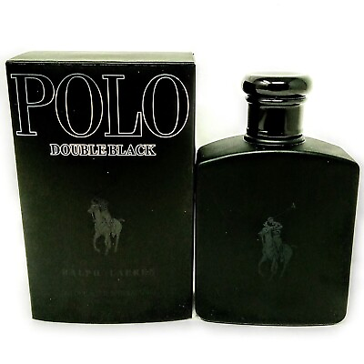 #ad Ralph Lauren Polo Double Black 4.2oz Men Eau De Toilette Spray New Sealed in Box