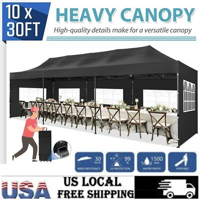 #ad Canopy 10x30#x27; 10x20 Heavy Duty Pop up Gazebo Instant Commercial Waterproof Tent