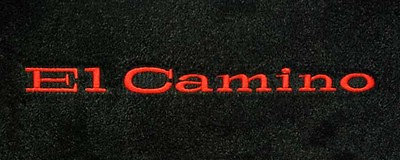 #ad LLOYD Classic Loop™ Custom Made FLOOR MATS; 1970 1975 El Camino *Red Embroidery*