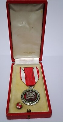 #ad Medal Morocco Rare Ordre of Merit quot; Satisfaction 1974 quot; وسام الرضى quot; Box amp; Pin