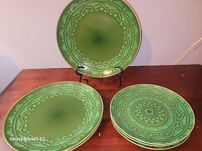 #ad 6 Tabletops Unlimited Morocco Green China Dishes Made In China