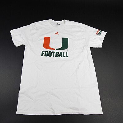 #ad Miami Hurricanes Gildan Ultra Cotton Short Sleeve Shirt Men#x27;s White New