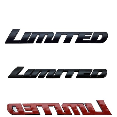 #ad 2pc Limited Emblem Matte Black Fits 14 23 Tundra 4Runner Tacoma Blackout Genuine
