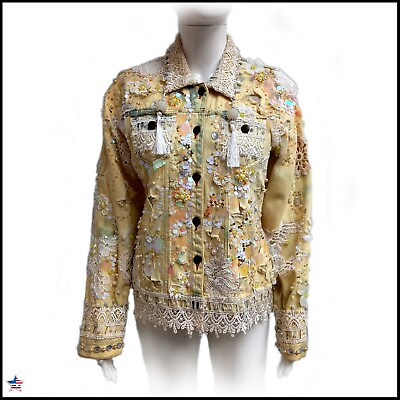 #ad luxury fashion brand italian woman spring jacket embrioidered sequins beads lace