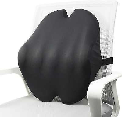 #ad Lumbar Support Pillow for Office Chair Back Pain Relief Memory Foam Cushion