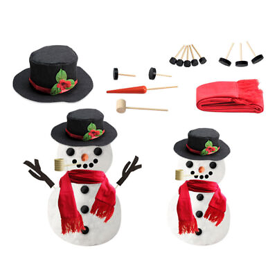 #ad 15 16Pcs Christmas DIY Detachable Toy Ornament Snowman Game Set Kids Xmas Decor
