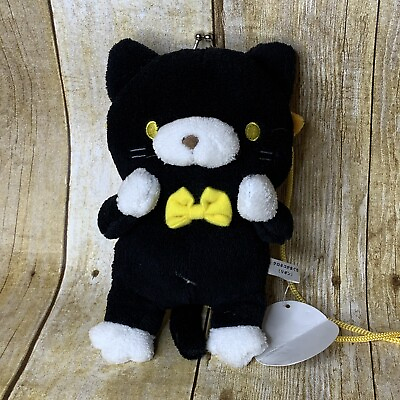 Black Cat Purse Plush Yellow Bowtie Crossbody Kids $40.28