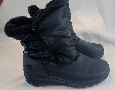 #ad Womens Totes 10W Faux Fur Lined Black Zipper Rikki Waterproof Boots