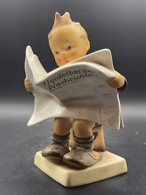 #ad Rare Hummel Figurine 184 Latest News Heidelberger Nachrichten 1950