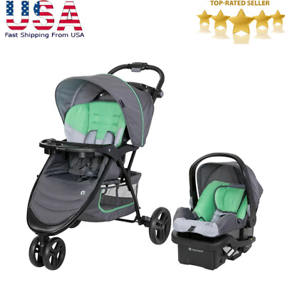 #ad Baby Stroller Ride Travel System Stroller Pushchair Indoor Outdoor Buggy US