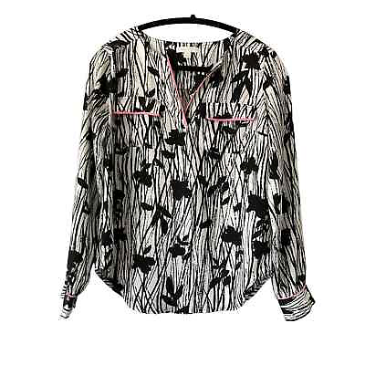#ad New York amp; Company Women#x27;s Top Size XS Business Chic Career Wear Abstract Floral