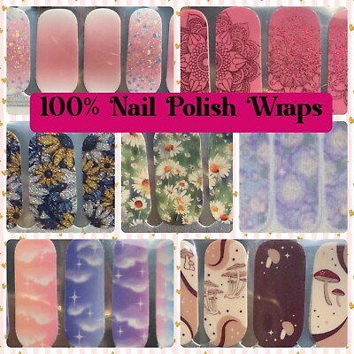 #ad SALENEW 100% Nail Polish Color wraps strips Buy 4 get 1 free Stickers SALE