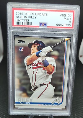 #ad 2019 Topps Update Austin Riley PSA 9 Mint RC Rookie US100 Braves