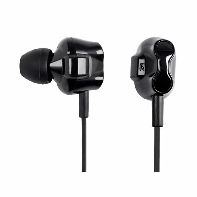 #ad 14456 Monoprice Dual Driver Earbuds Headphones with In line Mic