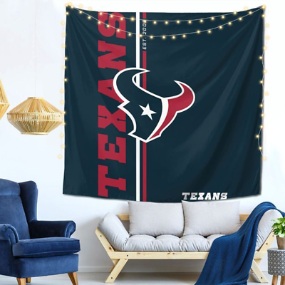 #ad 59x59in Wall Hanging Home Decor Poster fans Gift Houston Texans Tapestry