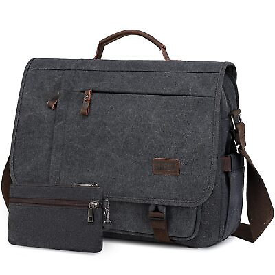 #ad JIELV Computer Messenger Bag for Man15.6 Inch Laptop Shoulder Bag Waterproof...