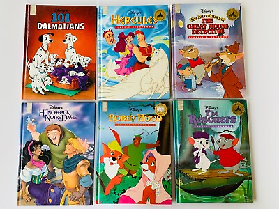 #ad 6 Walt Disney Mouse Works Lot Bulk Hardcover Twin Story Books Classic Series