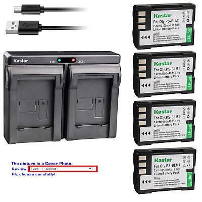 #ad Kastar Dual Charger Battery for Olympus BLM 1 PS BLM1 Olympus C 7070 Camera