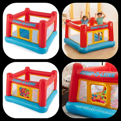 #ad Intex Inflatable Jump o lene Ball Pit Playhouse Bounce House Ages 3 6